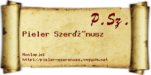 Pieler Szerénusz névjegykártya